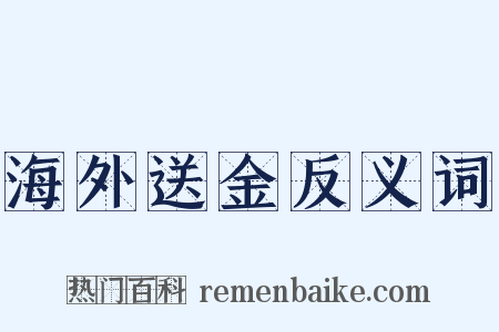 海外送金反义词是什么意思的图片